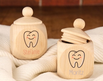 Scatola per denti, scatola per denti da latte, nome della scatola per denti da latte, scatola per denti personalizzata, regali di nascita, scatola per denti bambina, fatina dei denti, scatola per denti da latte
