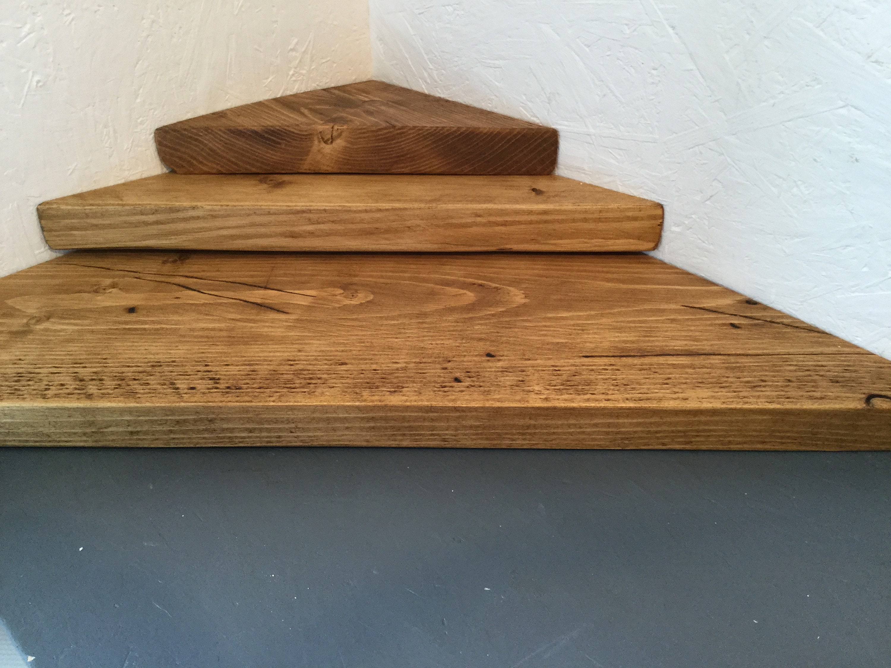 3 X Reclaimed Scaffold Board Corner Shelves Wood Pair Shelf Etsy UK