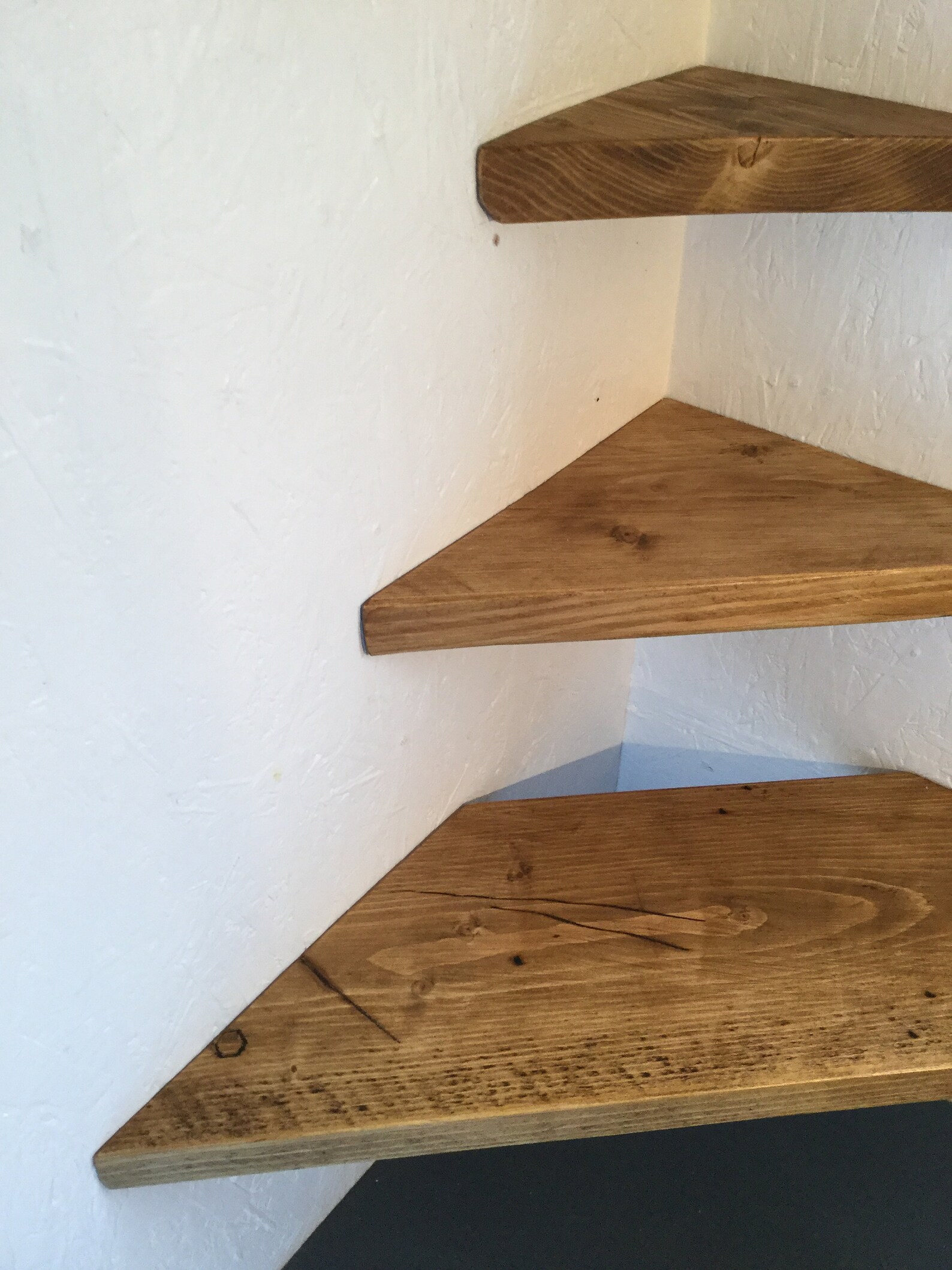 3 X Reclaimed Scaffold Board Corner Shelves Wood Pair Shelf Etsy UK