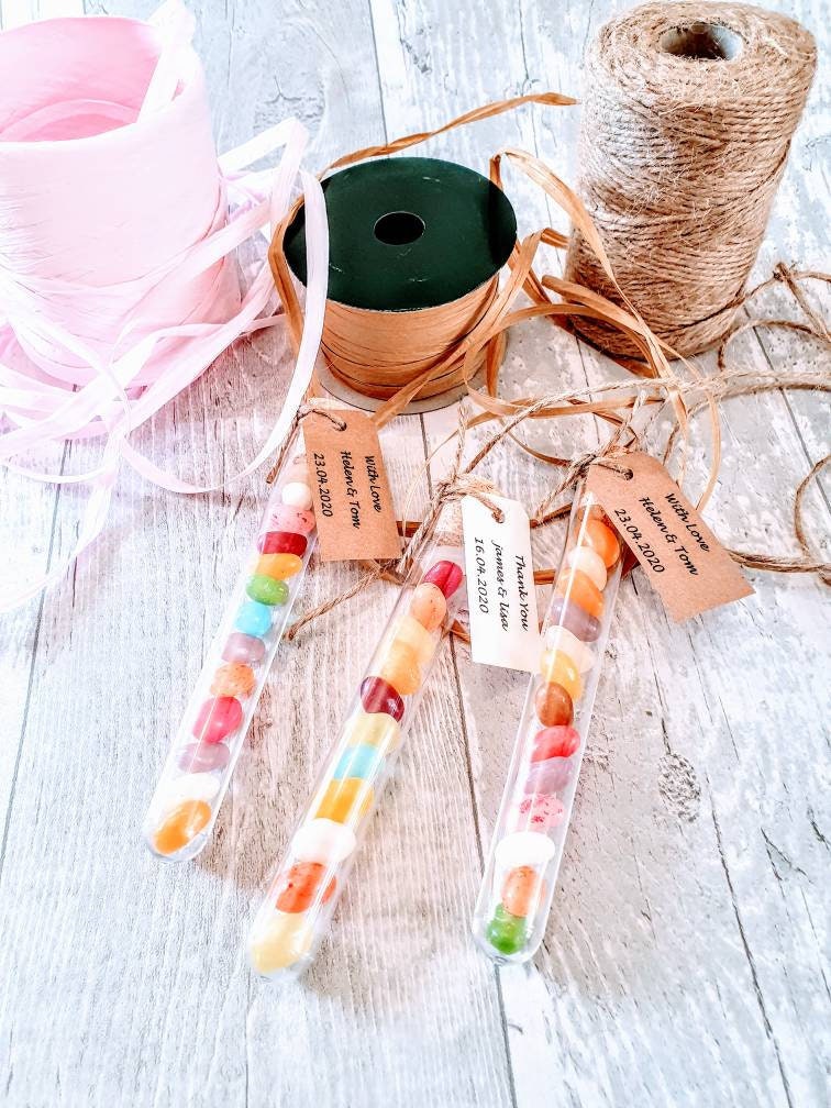 Jelly Beans Wedding Favours in Tube Personalised Jelly Beans Etsy UK