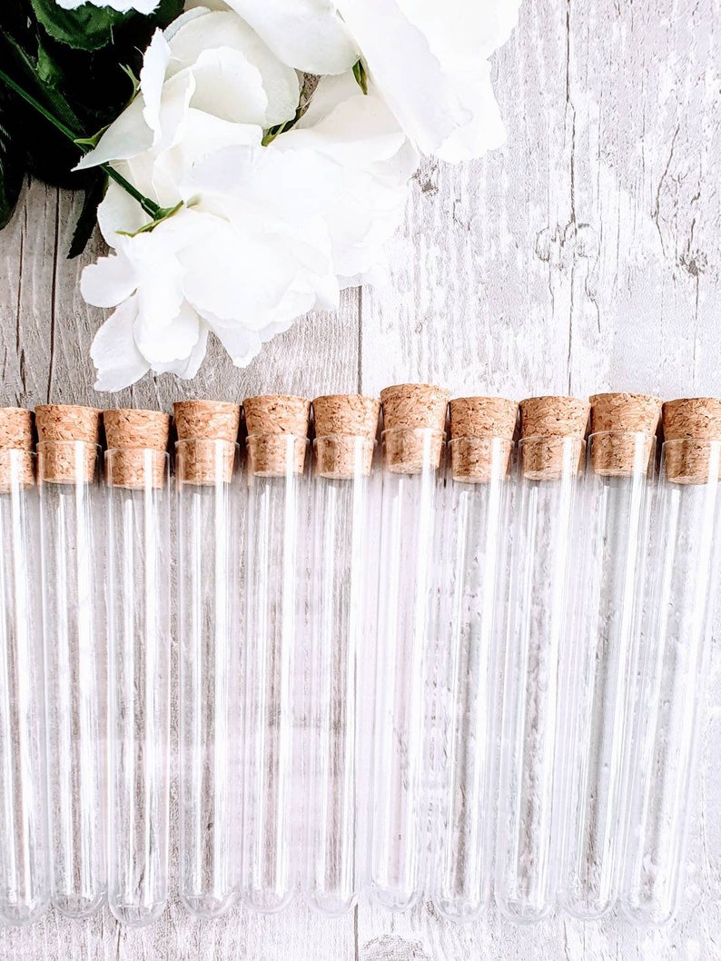 12 Clear Plastic Test Tubes With Cork 150x20mm Test Tube 34 Etsy UK