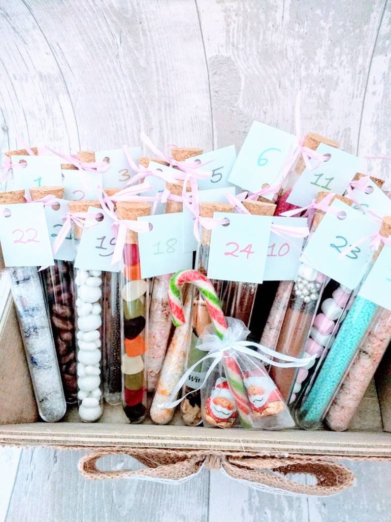 Advent Calendar Set Sweets Chocolates Bath salts Mulled Etsy