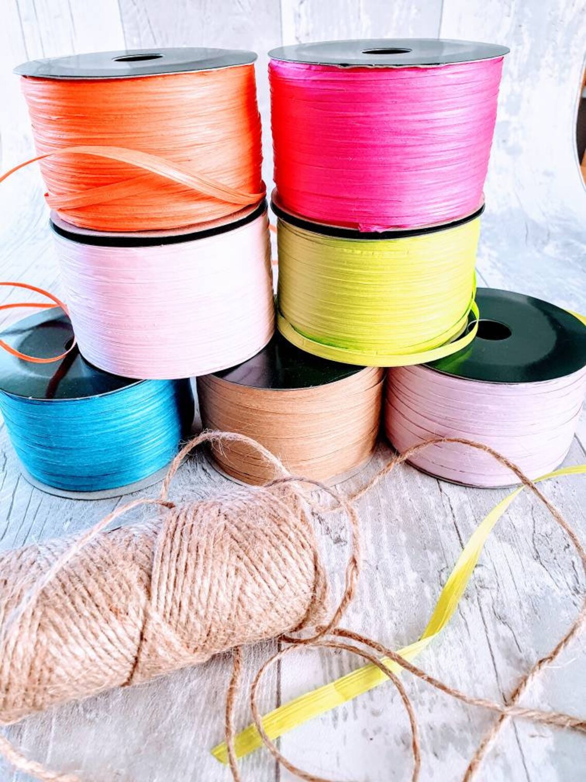 Paper Raffia Ribbon 10/20/50 Metres 10mx7mm Raffia Ribbon Etsy