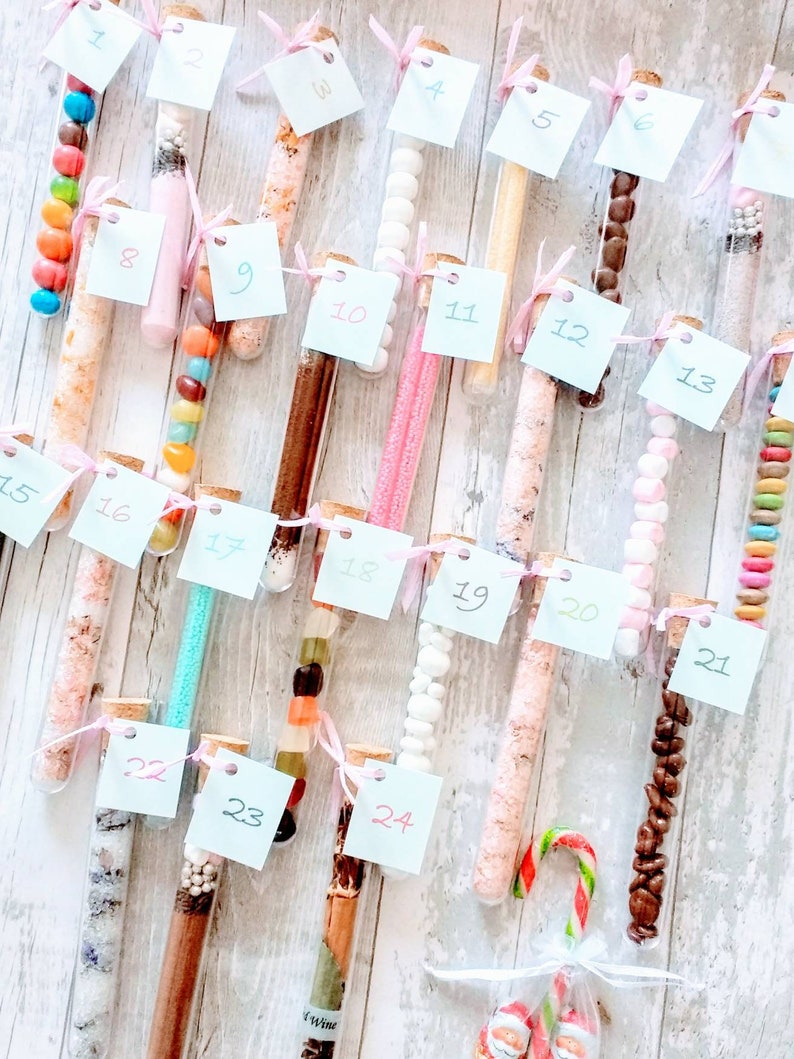 Advent Calendar Set Sweets Chocolates Bath salts Mulled Etsy