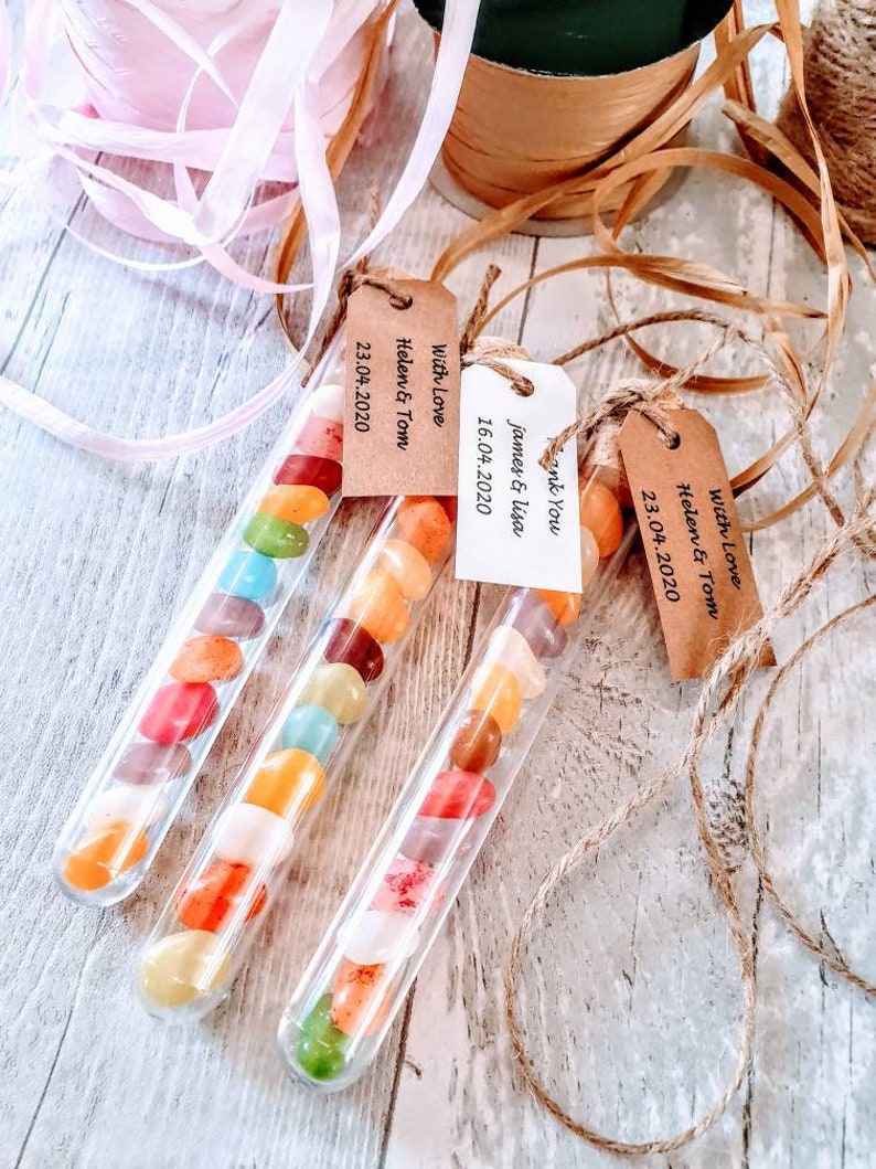 Jelly Beans Wedding Favours in Tube Personalised Jelly Beans Etsy UK