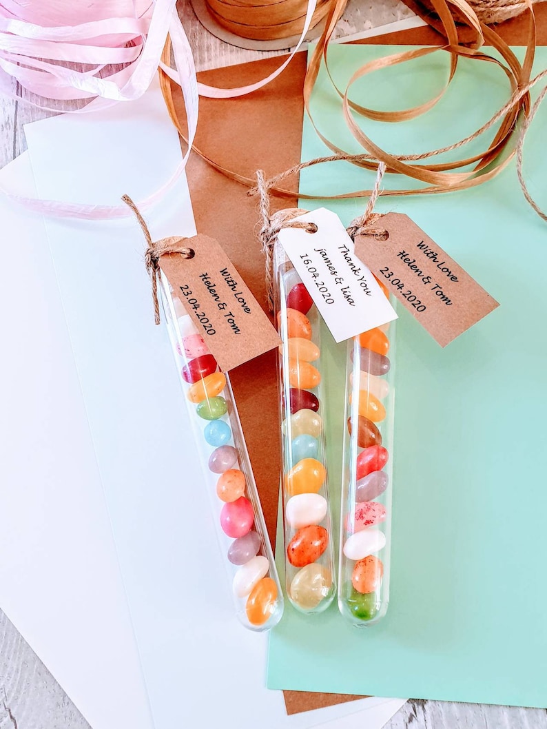Jelly Beans Wedding Favours in Tube Personalised Jelly Beans Etsy UK