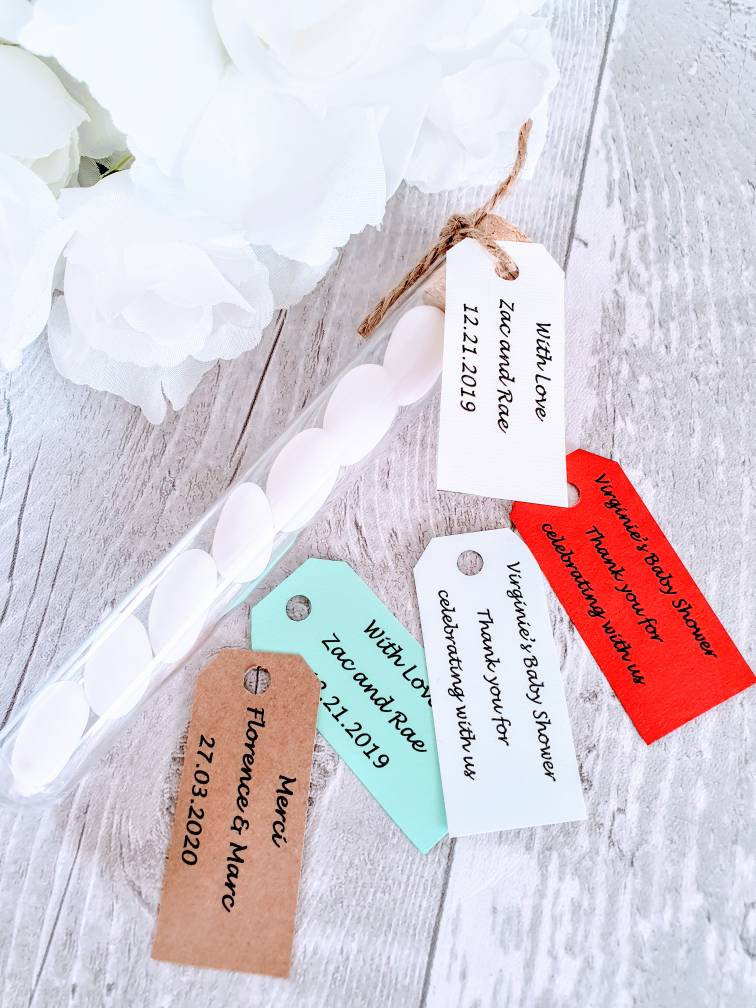 Sugared Almonds Wedding Favour in Tube Personalised Sugared - Etsy