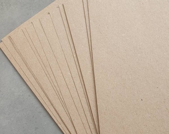 Natural Brown Kraft Paper. 250gsm. 25 x A4.  Rustic Eco Paper.  Craft Paper. DIY