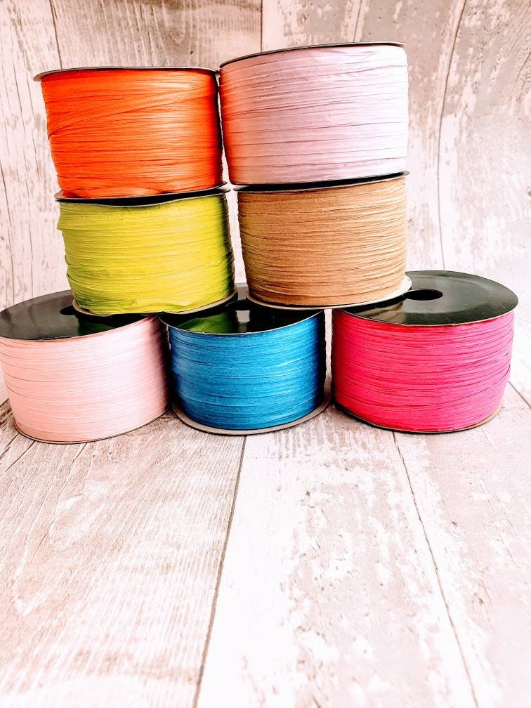 Paper Raffia Ribbon 10/20/50 Metres 10mx7mm Raffia Ribbon Etsy UK