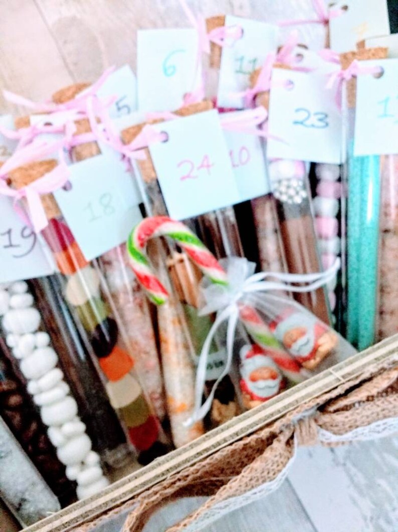 Advent Calendar Set Sweets Chocolates Bath salts Mulled Etsy