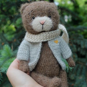 Crochet Toy Cat Crochet cute Cat toy in different clothes children's toy Cartoon Cat Knitted children's cat Cat girl Cat boy interior toy