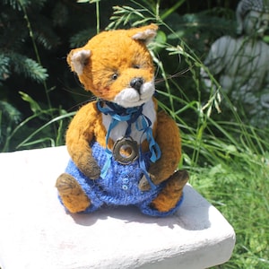 Teddy lis, Teddy fox toy, Artist toy fox, Artist teddy fox, Miniature teddy red fox, ooak teddy bear, collectors toy, Fox for the collector