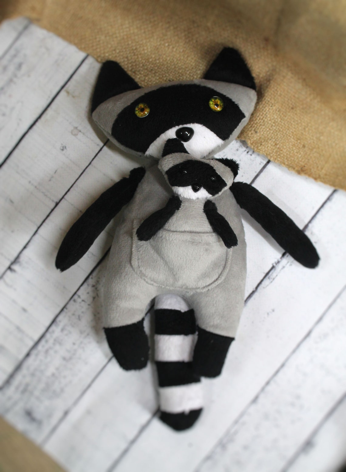 Raccoon family Plush toy Raccoon Stuffed Toy Stuffed Raccoon | Etsy