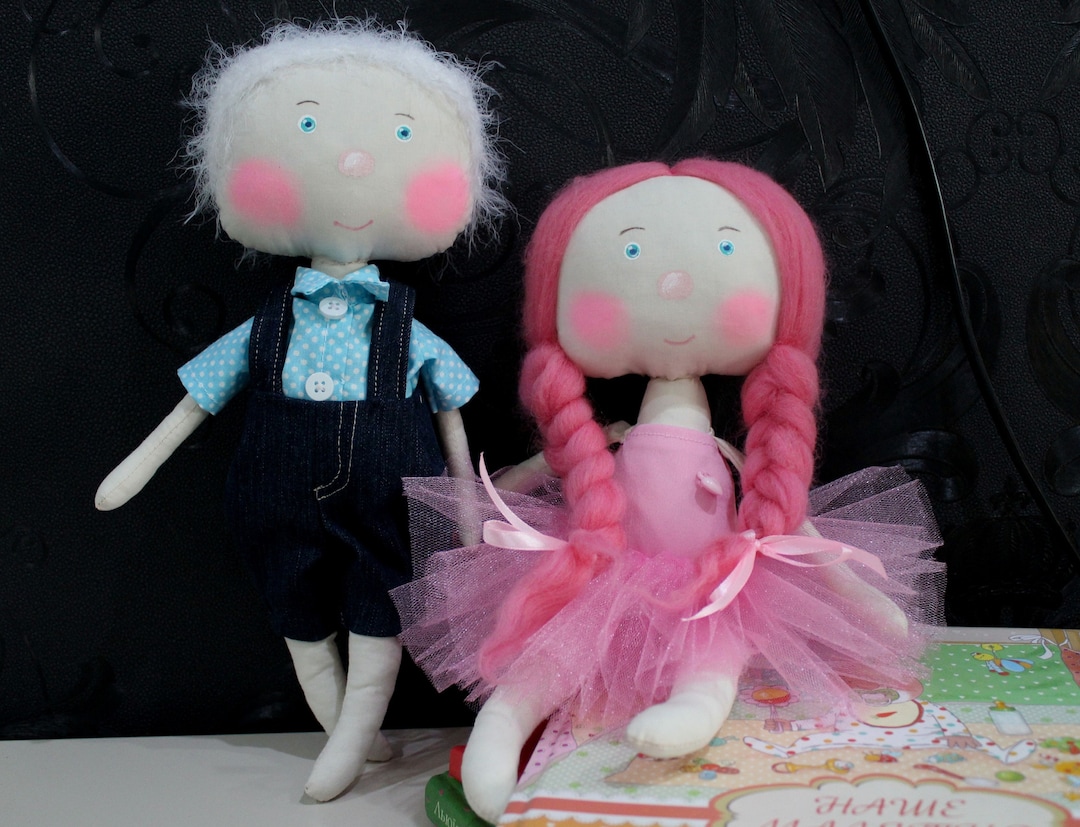 Boy Ragdoll Doll Boy Soft Rag Baby Dolls Stuffed Plush Toy for Kids, Handmade Doll ...