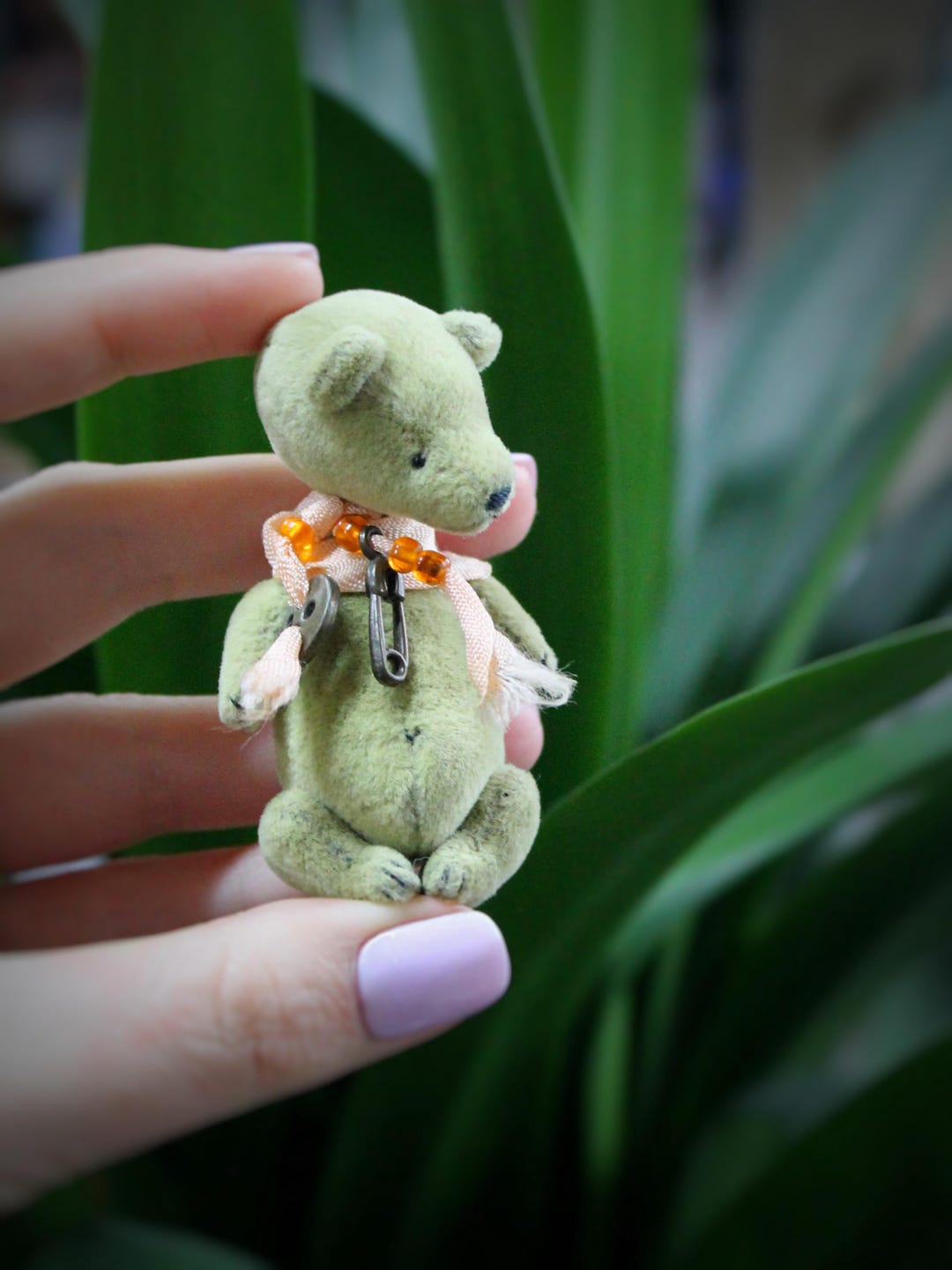Miniature Teddy Bear Vintage Style Pocket Teddy Bear Aged Bear With ...