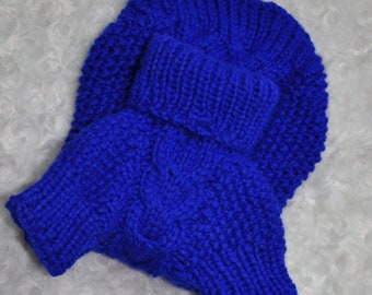 100% Cashmere, Dog Sweater Hand Knitted, Royal Blue, Small Breeds Smal Dogs Hand Knitted, Male Sweater, Chihuahua, Yorkie Clothes,