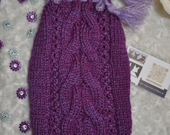 Dog sweater handmade, purple, Chihuahua fashion, dog fashion small dog, puppy sweater, winter sweater puppy, handmade from Germany