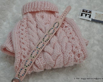 Dog cat sweater, hand knitted, small dog sweater, hand knitted, PINK, Chihuahua, Yorkie sweater