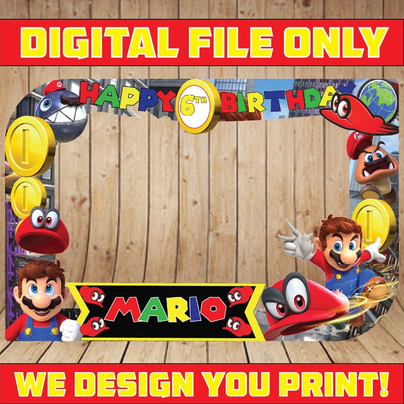 Super Mario Photo Booth Birthday Backdrops
