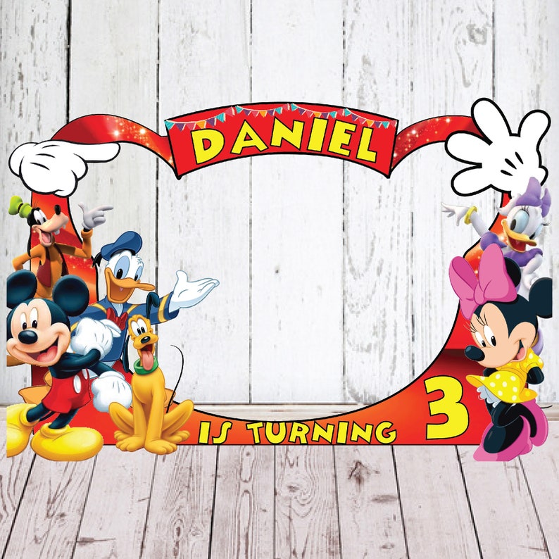 Mickey Mouse Photo Booth Frame Birthday