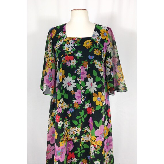 Vintage 70s - Angela Gore Floral Maxi Dress - Ang… - image 3