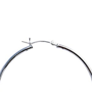 Silver 50MM Inside Out Hoop Earrings
