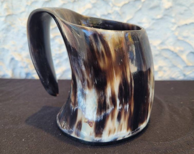 Horn Coffee Mug Drinking Tankard for Tea and Hot Liquids Genuine Ox