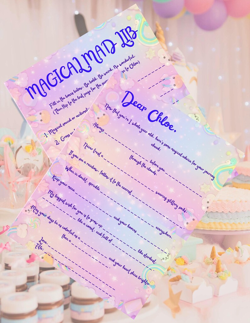 Funny Birthday Mad Libs Game: Printable Party Activity (instant ...