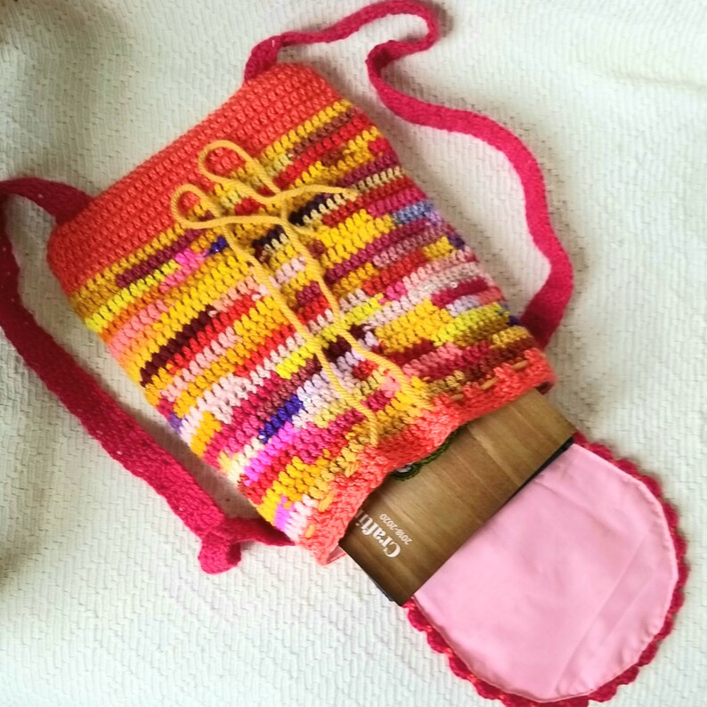 Small pink rucksack