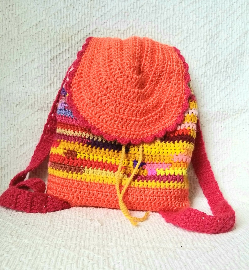 Small pink rucksack