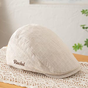 Linen Summer Flat Cap, Handcrafted Baker Boy Cap, Vintage Irish Flat Cap, Peaky Blinders Style, Women&#39;s Fashion Hat, Unisex cap