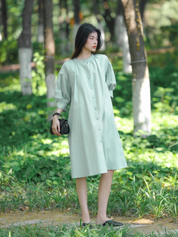 chinese dress ladies Berylove Women Light Blue Mini Dress Floral Corset Puff Sleeves A Line Homecoming Dress, Light Blue / US4 main image 0