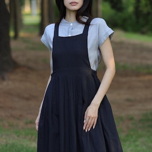 dark purple overall dress Overall Dresses Aren't Just For Homeschoolers Anymore