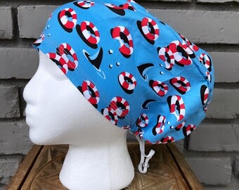 Shark Scrub Cap, Surgical Scrub Cap, Scrub Cap for Woman, Scrub Hats, Euro Scrub Cap for Woman with Toggle, Shark