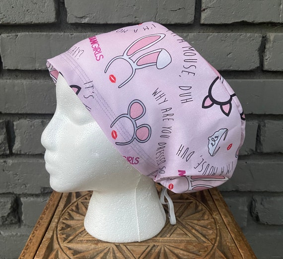 Halloween Scrub Cap, Surgical Scrub Cap, Scrub Caps for Women, Scrub Hats, Euro Scrub Cap, Scrub Cap with Buttons, Scrub Hat with Toggle