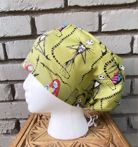 Disney Scrub Cap, Nightmare Before Christmas, Surgical Scrub Cap, Scrub Caps for Women, Scrub Hats, Euro Pixie Toggle Hat