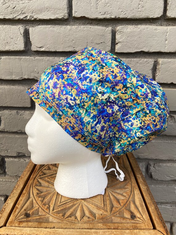 Colorful Scrub Cap, Surgical Scrub Cap, Scrub Cap for Woman, Scrub Hats, Euro Scrub Cap for Woman with Toggle,