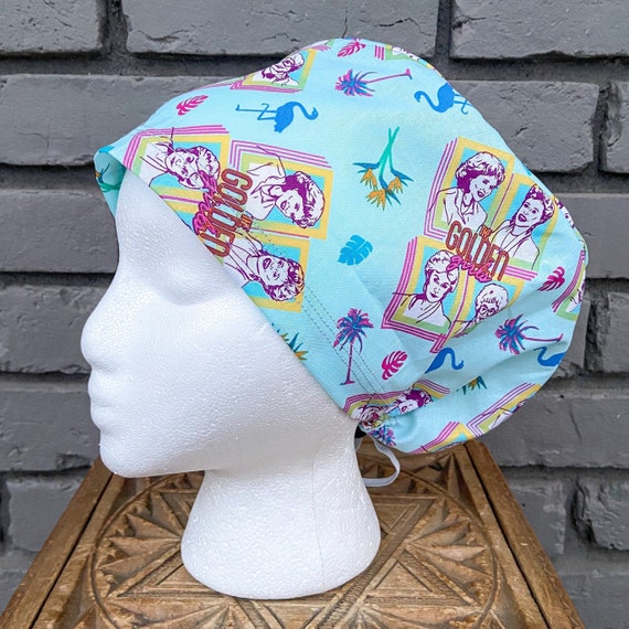 Golden Girls Scrub Cap, Surgical Scrub Cap, Scrub Caps for Women, Scrub Hats, Euro Pixie Toggle Hat