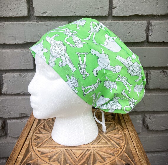 Disney Scrub Cap, Toy Story Scrub Cap, Buzz Lightyear, Surgical Scrub Cap, Scrub Caps for Women, Scrub Hats, Euro Pixie Toggle Hat