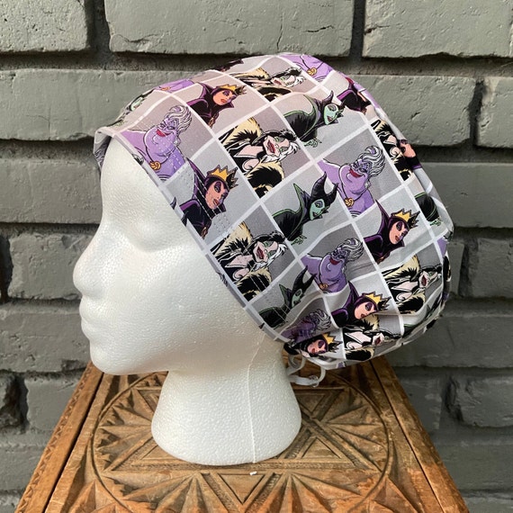 Halloween Scrub Cap, Witch Scrub Cap, Scrub Caps for Women, Scrub Hats, Euro Scrub Cap, Scrub Cap with Buttons, Scrub Hat with Toggle