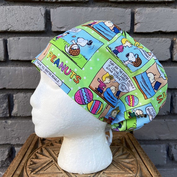 Easter Scrub Cap, Retro Scrub Cap, Surgical Scrub Cap, Scrub Cap for Woman, Scrub Hats, Euro Scrub Cap for Woman with Toggle,