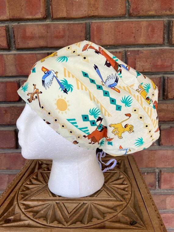 Disney The Lion King Print Handmade Surgical Scrub Cap with Free Shipping