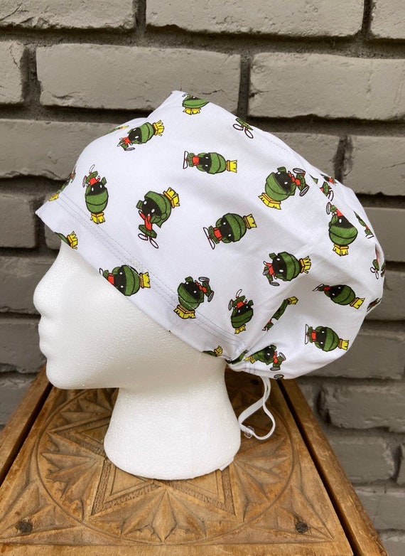 Marvin the Martian Scrub Cap, Surgical Scrub Cap, Scrub Cap for Woman, Scrub Hats, Euro Scrub Cap for Woman with Toggle,