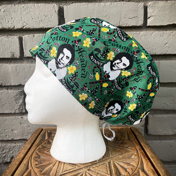 Christmas Scrub Cap,  Surgical Scrub Cap, Scrub Caps for Women, Scrub Hats, Euro Pixie Toggle Hat