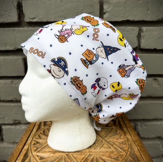 Halloween Scrub Cap, Dracula Scrub Cap, Scrub Caps for Women, Scrub Hats, Euro Scrub Cap, Scrub Cap with Buttons, Scrub Hat with Toggle