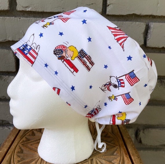 Peanut Scrub Cap, Surgical Scrub Cap, Scrub Caps for Women, Scrub Hats, Euro Scrub Cap, Scrub Cap with Buttons, Scrub Hat with Toggle