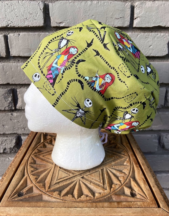 Disney Scrub Cap, Nightmare Before Christmas, Surgical Scrub Cap, Scrub Caps for Women, Scrub Hats, Euro Pixie Toggle Hat