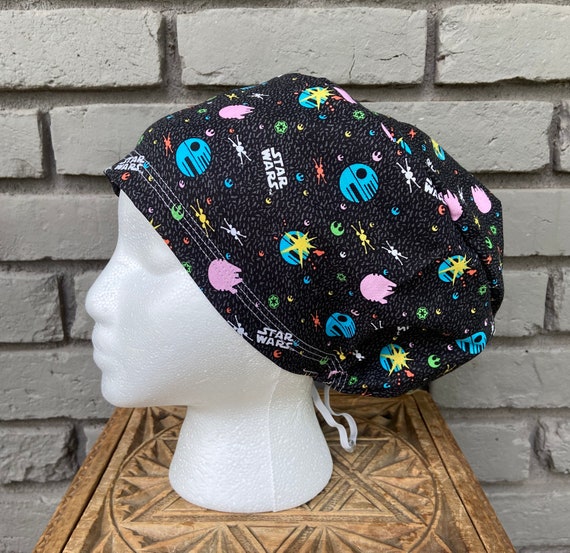Retro Scrub Cap, Surgical Scrub Cap, Scrub Caps for Women, Scrub Hats, Euro Scrub Cap, Scrub Cap with Buttons, Scrub Hat with Toggle