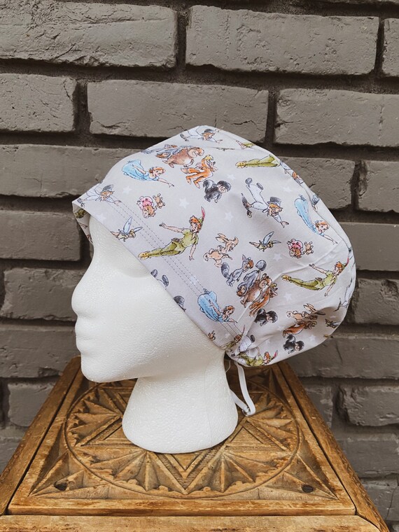 Disney Scrub Cap, Peter Pan, Surgical Scrub Cap, Scrub Caps for Women, Scrub Hats, Euro Pixie Toggle Hat, Inspired, Inspired