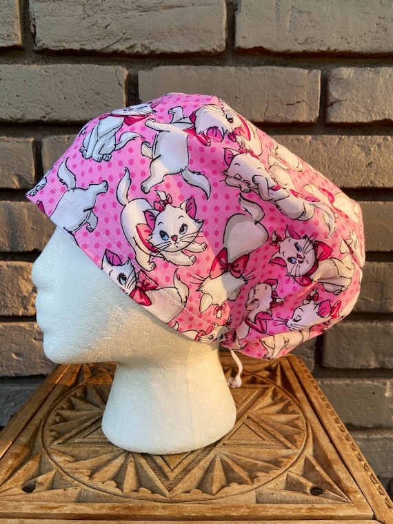 Disney Scrub Cap, Aristocats Marie, Surgical Scrub Cap, Scrub Caps for Women, Scrub Hats, Euro Pixie Toggle Hat